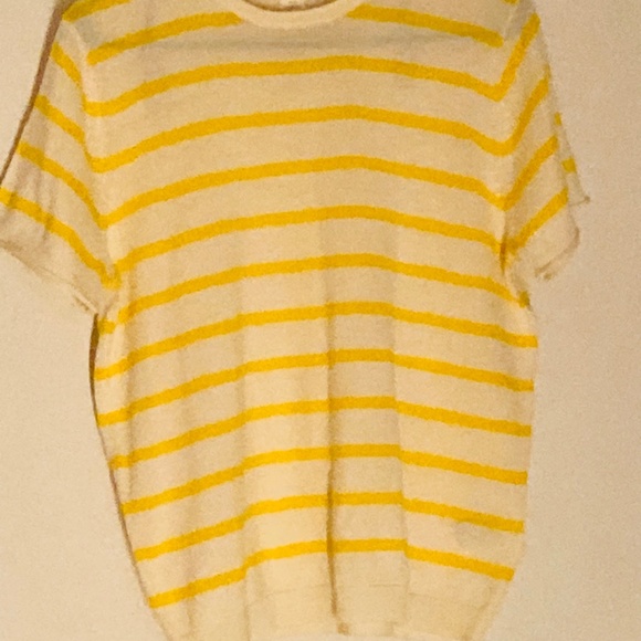 H&M stripe short sleeve sweater sz M - Picture 6 of 8